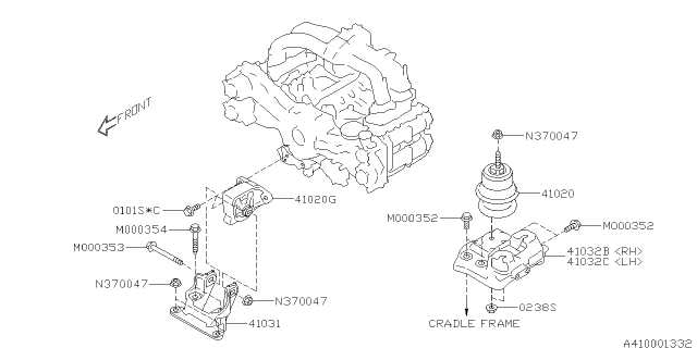 2013 Subaru Legacy Engine Mounting Diagram 2