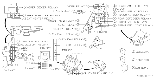 2010 Subaru Outback Electrical Parts - Body Diagram 3