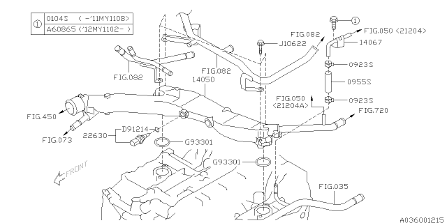 2012 Subaru Legacy Water Pipe Diagram 2