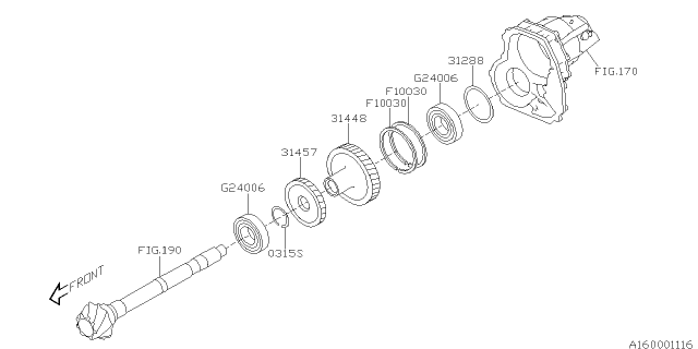 2011 Subaru Outback Reduction Gear Diagram 2