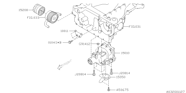 2011 Subaru Outback Oil Pump & Filter Diagram 2
