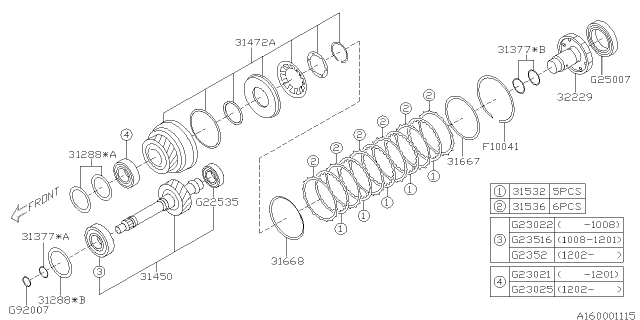 2011 Subaru Outback Reduction Gear Diagram 1