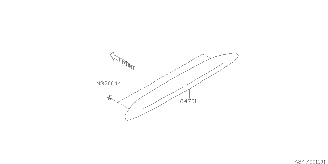 2014 Subaru Legacy Lamp - High Mount Stop Lamp Diagram 1