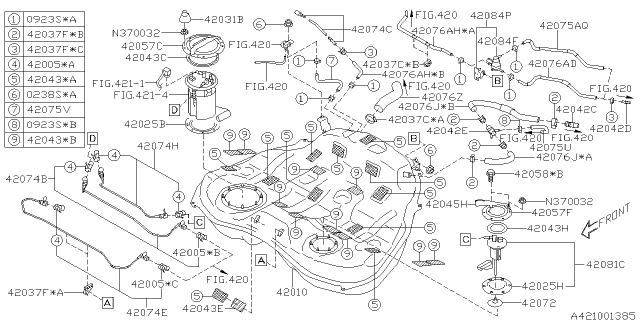 2013 Subaru Legacy Fuel Tank Diagram 5