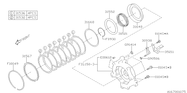 2014 Subaru Legacy Low & Reverse Brake Diagram