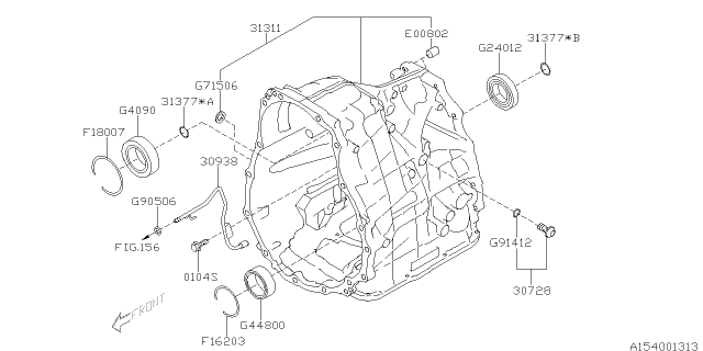 2011 Subaru Outback Automatic Transmission Case Diagram 4