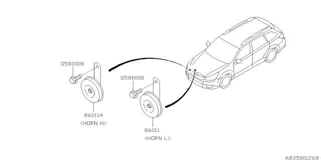 2014 Subaru Legacy Electrical Parts - Body Diagram 1