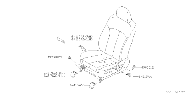 2010 Subaru Legacy Front Seat Diagram 3