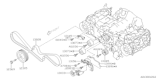 2010 Subaru Legacy Camshaft & Timing Belt Diagram 4