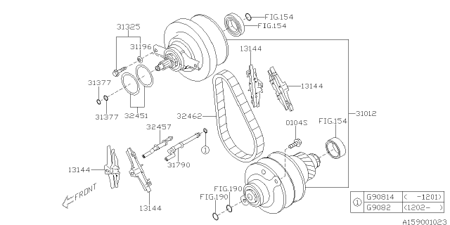 2012 Subaru Legacy Rod Support Diagram for 32457AA010