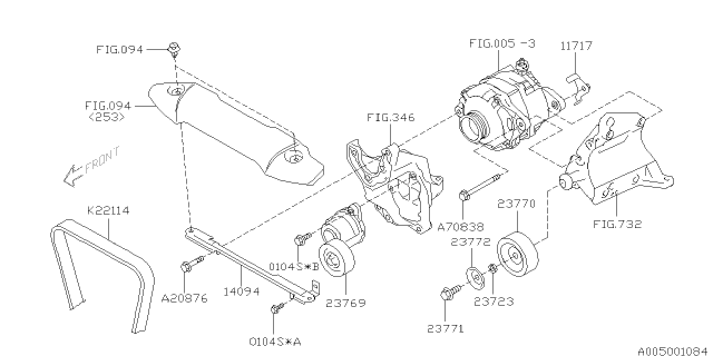 2011 Subaru Legacy Timing Hole Plug & Transmission Bolt Diagram 3