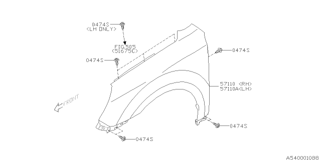 2011 Subaru Outback Fender Diagram