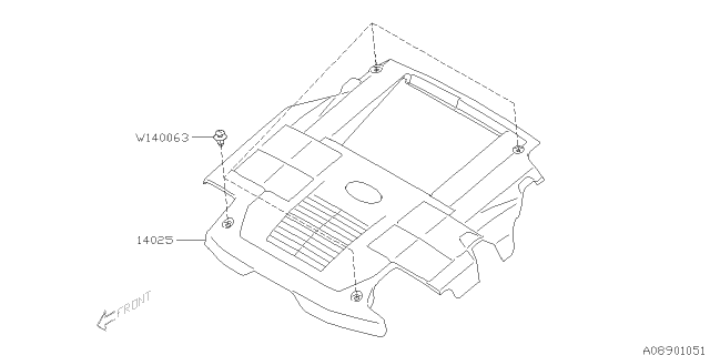2010 Subaru Outback Cover Collector Diagram for 14025AA330