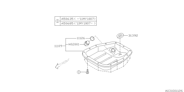 2010 Subaru Legacy Oil Pan Diagram 2