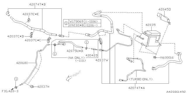 2010 Subaru Legacy Fuel Piping Diagram 1