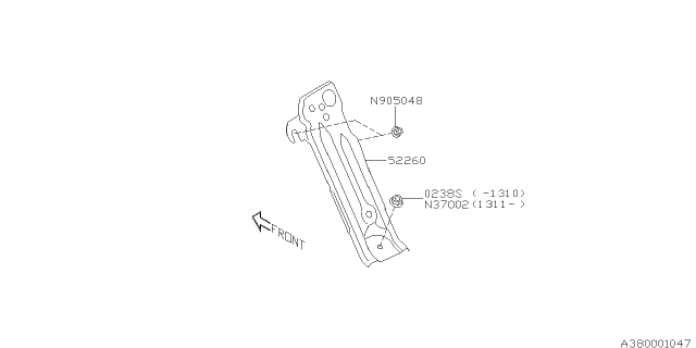 2012 Subaru Outback Foot Rest Diagram