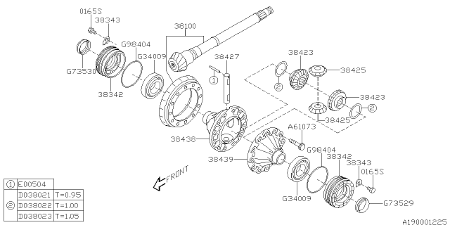 2013 Subaru Legacy Differential - Transmission Diagram 3