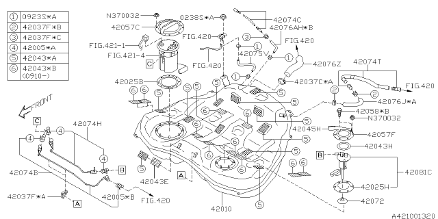 2012 Subaru Outback Fuel Tank Diagram 3