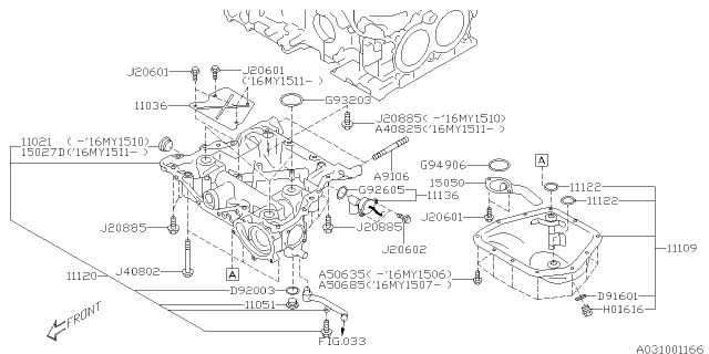 2017 Subaru Forester Pan Assembly-Oil Diagram for 11109AA253