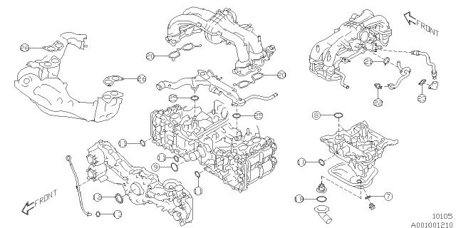 2018 Subaru Forester Engine Assembly Diagram 3