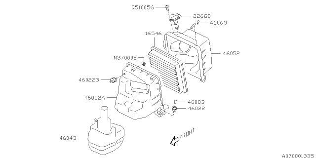 2018 Subaru Forester Air Cleaner & Element Diagram 2