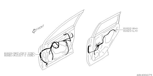 2016 Subaru Forester Cord Door Front Passenger Diagram for 81821SG260