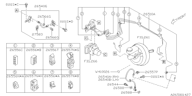 2018 Subaru Forester Clamp 5 5 6 6 Diagram for 26556AG190