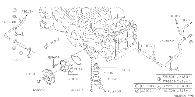 2014 Subaru Forester Cover THERMO Diagram for 11060AA300