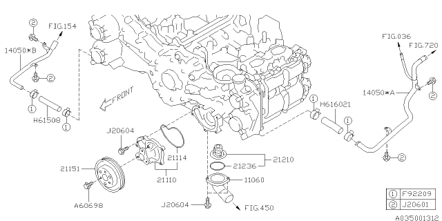 2018 Subaru Forester Water Pump Diagram 1