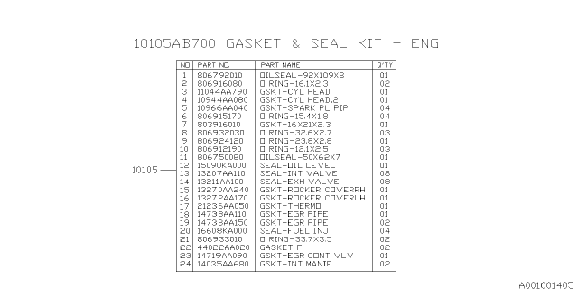 2017 Subaru Forester Engine Assembly Diagram 8