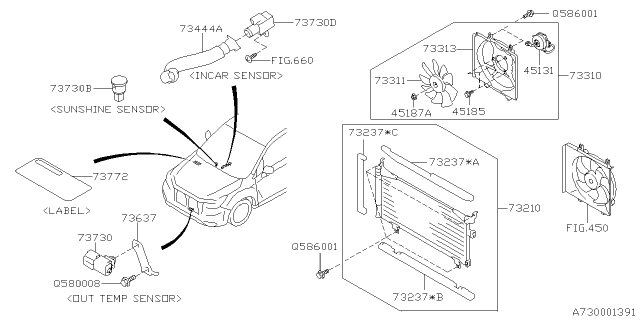 2018 Subaru Forester Packing UPR Seal Diagram for 73237SG030