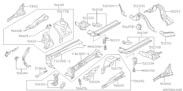 2017 Subaru Forester Wheel Apron Ff C Rp Left Diagram for 51610SG1309P