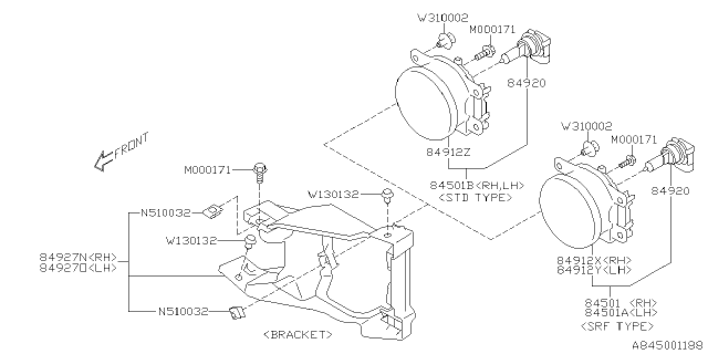 2018 Subaru Forester Lamp - Fog Diagram