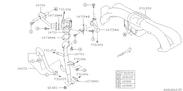 2016 Subaru Forester Emission Control - EGR Diagram 3