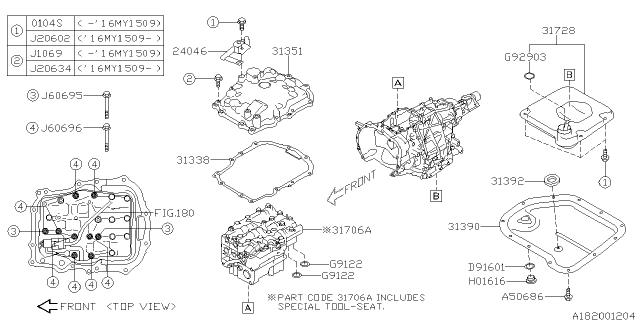 2016 Subaru Forester STRAINER Assembly OILTM Diagram for 31728AA141