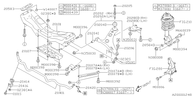 2016 Subaru Forester Front Suspension Diagram 1