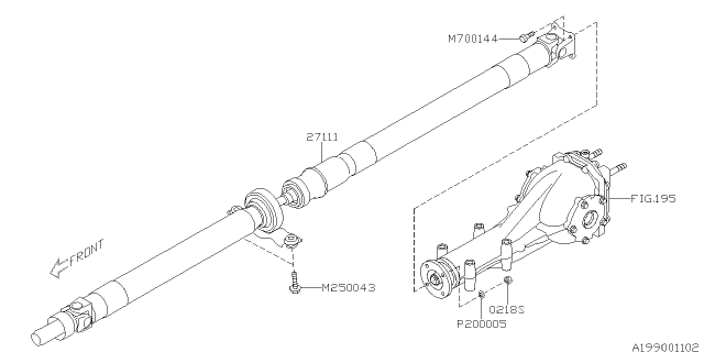 2017 Subaru Forester Drive Shaft Assembly Diagram for 27111FJ071