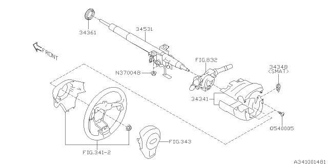 2017 Subaru Forester Steering Column Diagram 3