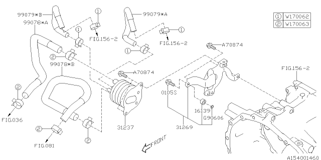 2016 Subaru Forester Hose ATF Diagram for 99079AA110