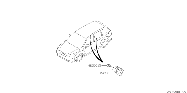 2017 Subaru Forester Plate Anchor Set Diagram for 96252SG001