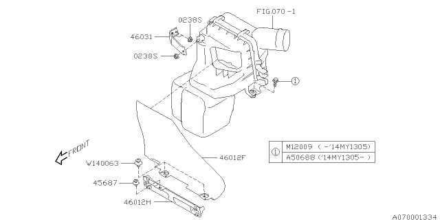 2015 Subaru Forester Air Cleaner & Element Diagram 3