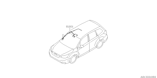 2016 Subaru Forester Cord Roof RH Diagram for 81801SG110