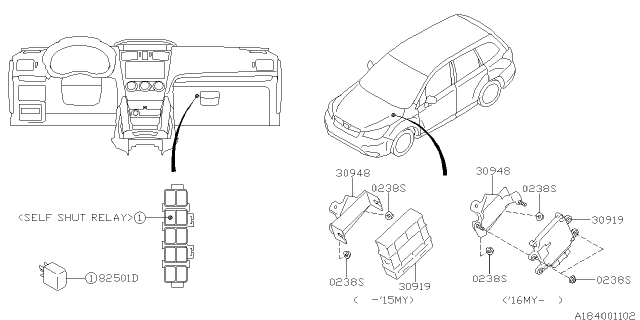 2014 Subaru Forester Unit At Control Diagram for 30919AC710