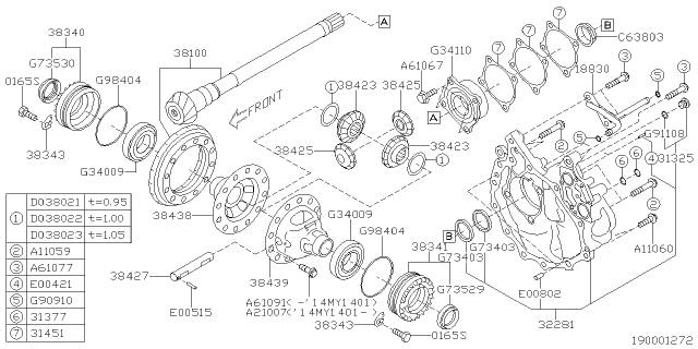 2014 Subaru Forester Lock Nut 38X14 Diagram for 802638030