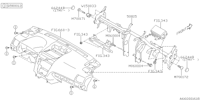 2015 Subaru Forester Beam Steering Complete Us Diagram for 66300SG0509P