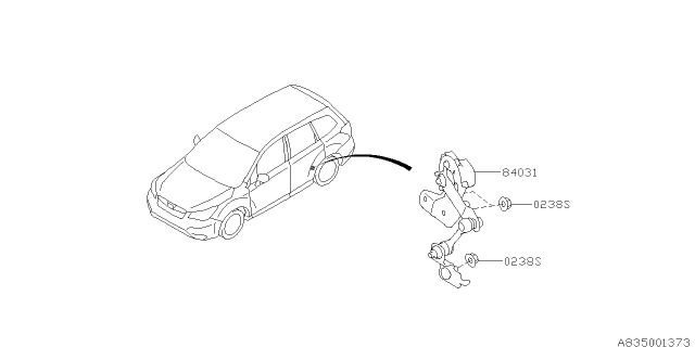 2017 Subaru Forester Sensor Assembly Head Lamp Lev Rear Diagram for 84031SG000
