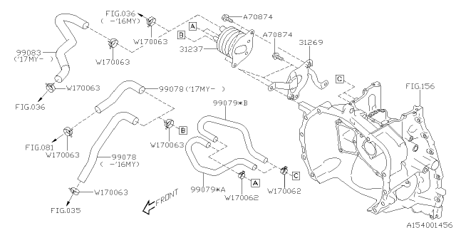 2018 Subaru Forester Automatic Transmission Case Diagram 1