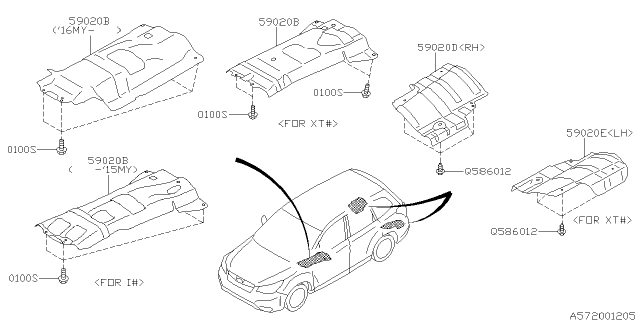 2017 Subaru Forester Under Cover & Exhaust Cover Diagram 1