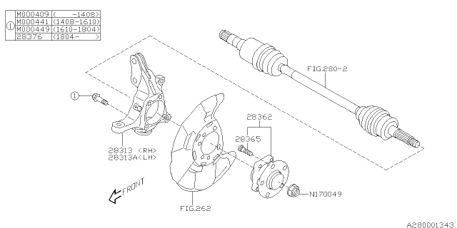 2018 Subaru Forester Front Axle Diagram 2