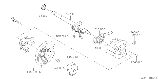 2018 Subaru Forester Steering Column Diagram 3